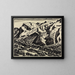 Mountain landscape painting in Bergell - August Babberger — framed artwork on a wall