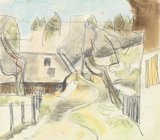 Winter Scene in Front of the House - August Babberger — artwork view