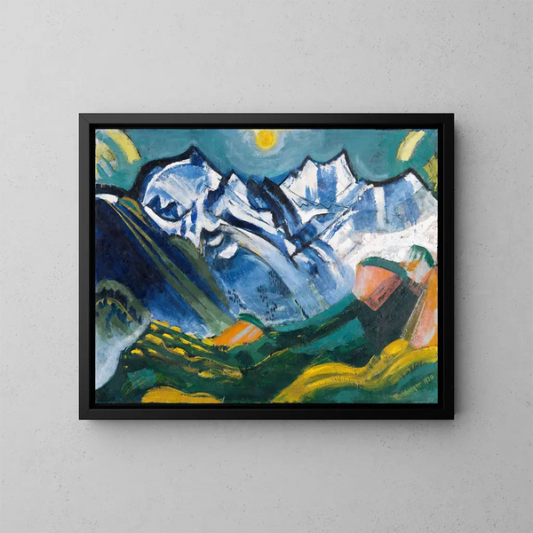 Mountain landscape with Scheerhorn - August Babberger — framed artwork on a wall