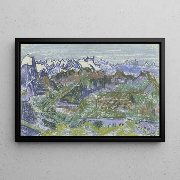 Mountain Landscape Painting 2 - August Babberger — framed artwork on a wall