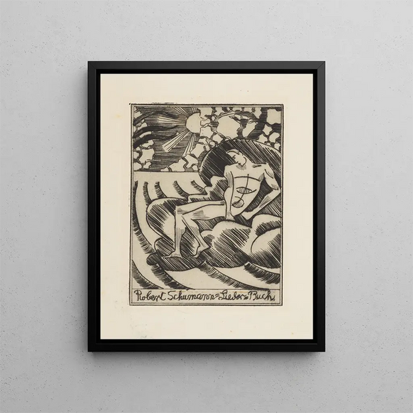 Book of Songs by Robert Schumann - August Babberger — framed artwork on a wall