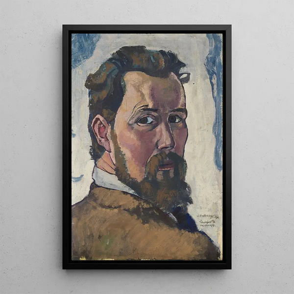 Self-portrait painting - August Babberger — framed artwork on a wall