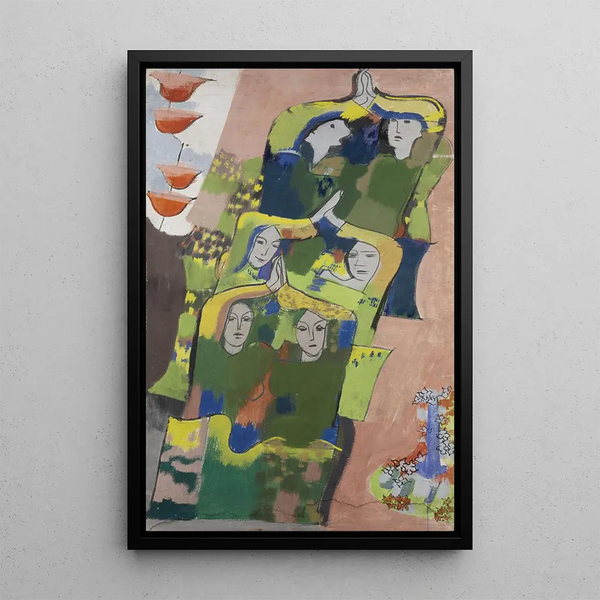 Reproduction of the painting Women in the Countryside - August Babberger
