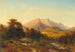 View of the Untersberg at twilight - August Becker — artwork view