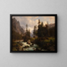 Dale in the High Alps at Gastein - August Behrendsen — framed artwork on a wall