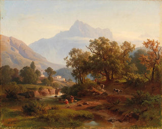 a Region in South Tyrol, morning light landscape - August Behrendsen — artwork view