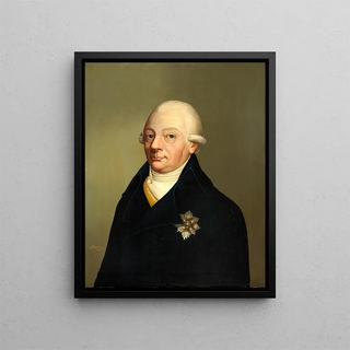 Portrait of Margrave Karl Friedrich of Baden - August Boötz — framed artwork on a wall