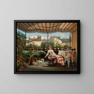 Leisure Time - August Borckmann — framed artwork on a wall