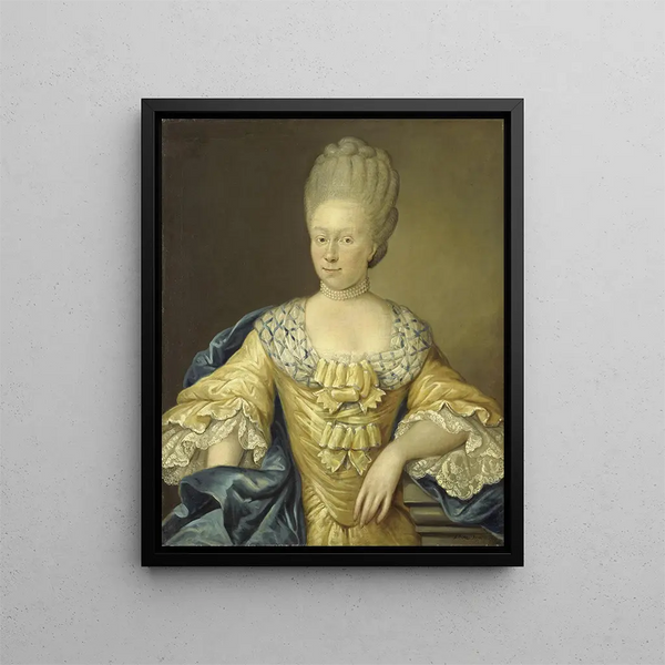Adriana Johanna van Heusden, wife of Johan Arnold Zoutman - August Christian Hauck — framed artwork on a wall