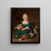 Portrait of a Little Girl - August Christian Hauck — framed artwork on a wall