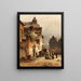 View of the city of Liège - August Eduard Schliecker — framed artwork on a wall