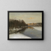 Duck by the riverbank - August Fink — framed artwork on a wall