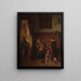 Hosting a Poor Family - August Friedrich Siegert — framed artwork on a wall
