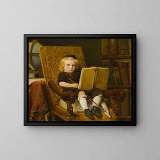 The Young Scholar - August Friedrich Siegert — framed artwork on a wall