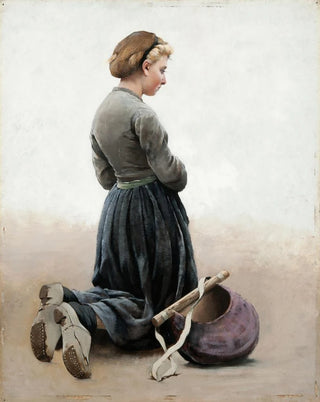 Girl kneeling - August Hagborg — artwork view