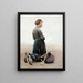 Girl kneeling - August Hagborg — framed artwork on a wall