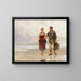 Reflections on the Beach - August Hagborg — framed artwork on a wall