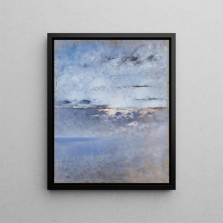 Sea and Clouds - August Hagborg — framed artwork on a wall