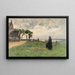 The Cemetery at Tourville - August Hagborg — framed artwork on a wall