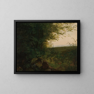 At the edge of the forest - August Heinrich — framed artwork on a wall