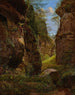 Gorge rocheuse dans l'Uttewalder Grund en Suisse saxonne - August Heinrich — artwork view