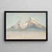 the Watzmann from the northeast and some sketches of a mountain - August Heinrich — framed artwork on a wall