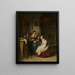 Grandmother with her granddaughter - August Heinrich Niedmann — framed artwork on a wall