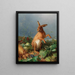 a hare in the field - August Heyn — framed artwork on a wall