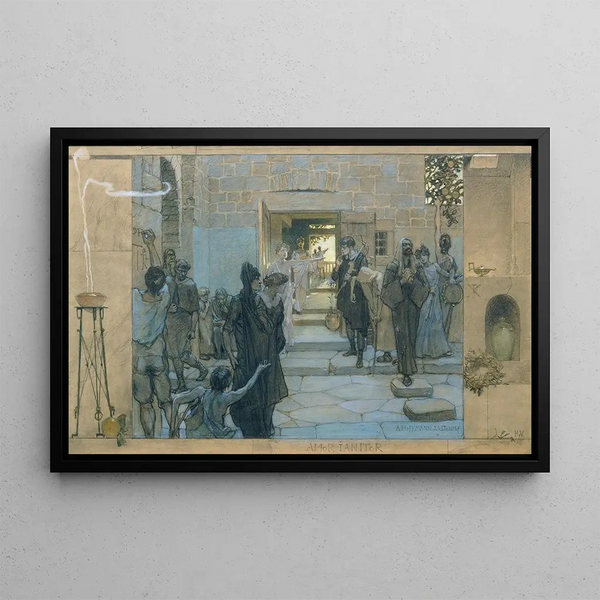 Amor Janitor - August Hoffmann von Vestenhof — framed artwork on a wall