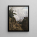Cavalier à dos d'âne dans un paysage de haute montagne - August Holmberg — framed artwork on a wall