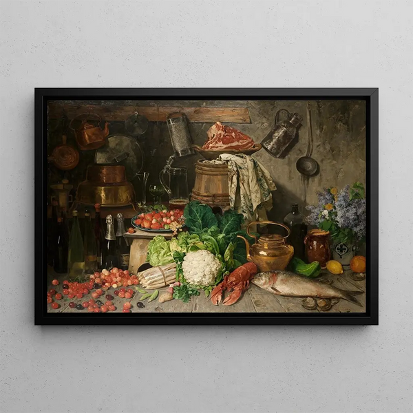 Still life - August Jernberg — framed artwork on a wall