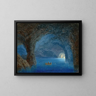 The Blue Grotto - August Kopisch — framed artwork on a wall
