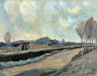 Landscape painting of peatlands near Bad Aibling - August Kratzer — artwork view