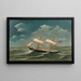 Brig Hermine von Ueckermünde under Captain R. Franck - August Lasczky — framed artwork on a wall