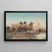 Camels in a Landscape - August Le Gras — framed artwork on a wall