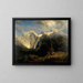 Landscape Limestone Painting - August Leu — framed artwork on a wall