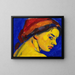 Head of a Woman - August Ludwig Schmitt — framed artwork on a wall