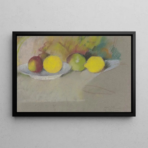 Apples and Lemons - August Macke — framed artwork on a wall