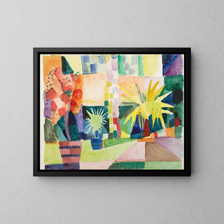 Arden sur le lac de Thoune - August Macke — framed artwork on a wall