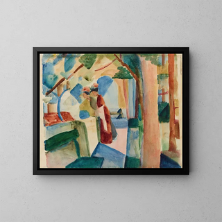 at the Thun Cemetery - August Macke — framed artwork on a wall
