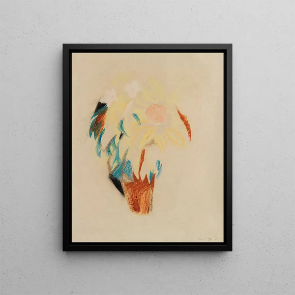 Large flower pot - August Macke — framed artwork on a wall