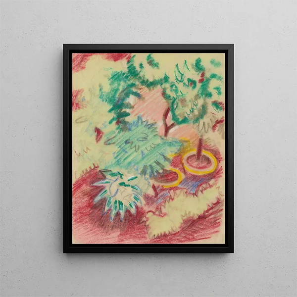 Pots de fleurs - August Macke — framed artwork on a wall