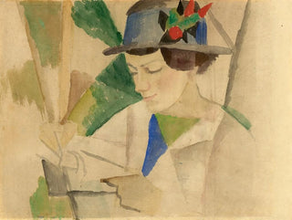La femme du peintre lisant - August Macke — artwork view