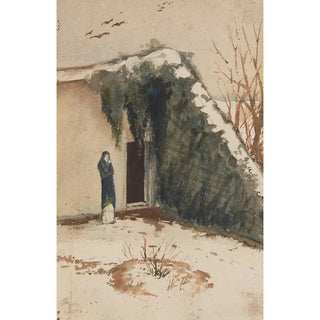 August Macke - Frau im Innenhof.webp