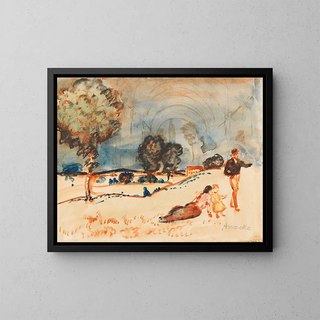 Partie de campagne - August Macke — framed artwork on a wall