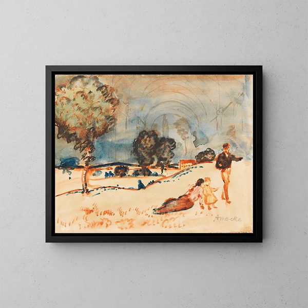 Partie de campagne - August Macke — framed artwork on a wall