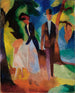 Les gens au bord du lac bleu - August Macke — artwork view