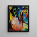 Les gens au bord du lac bleu - August Macke — framed artwork on a wall