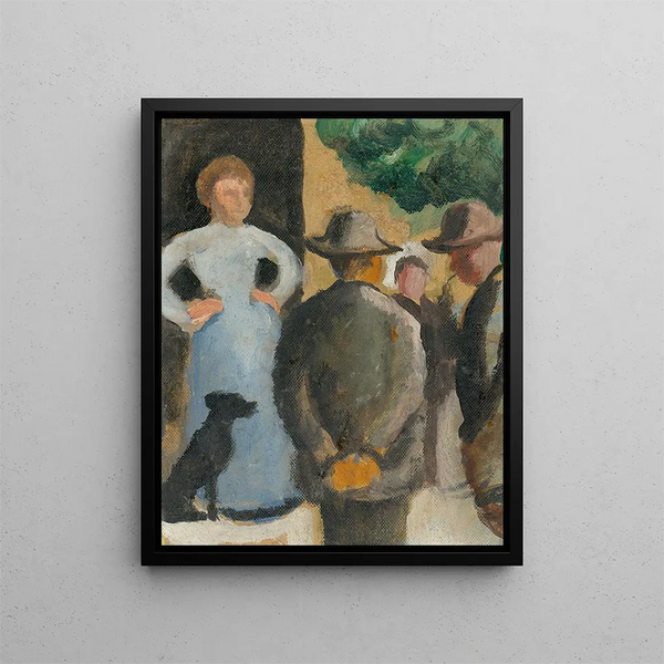 Les gens dans la rue - August Macke — framed artwork on a wall