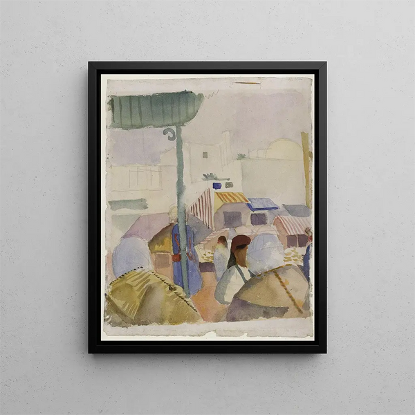 Marché de Tunis II - August Macke — framed artwork on a wall